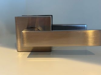 Square Lever Door Handle Brushed Nickel