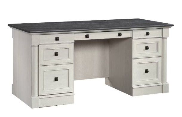 Solid Computer Desk White/Black