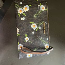 Michael Kors Floral Monogram Wristlet