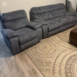 Three Piece Living Room Suit 350 w/ottoman 