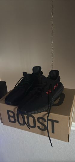Yeezy 350 Black And Red