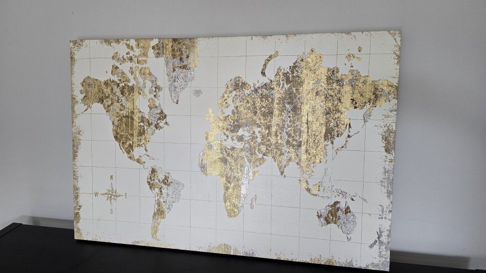 Gold Foil World Map Canvas by Wild Apple Graphics ✨