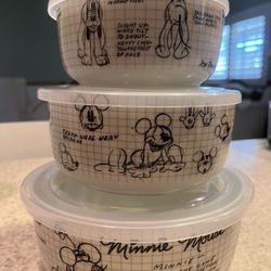 3 Disney Sketchbook Ceramic Storage Biles