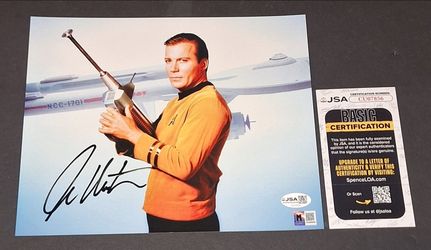 🔥William Shatner Signed Autographed 8x10 Star Trek Captain Kirk JSA COA 🔥