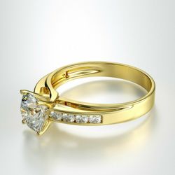 Real 14k Gold Wedding Engagement Ring