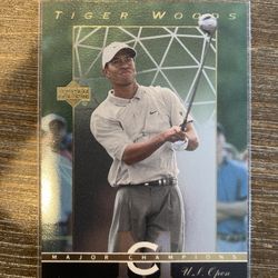 Tiger Woods Major Champion Us Open Card Upper Deck Rare