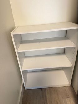 White 3-Shelf Bookcase / Storage Shelf – $10