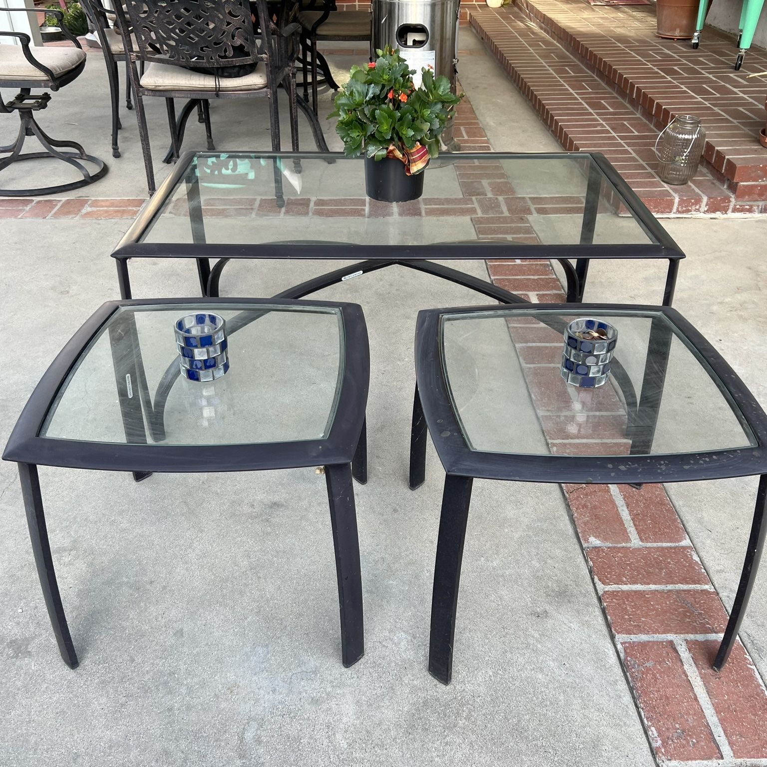Outdoor Coffee and End Tables - Brown Jordan