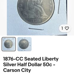 Cc seated half 1876
