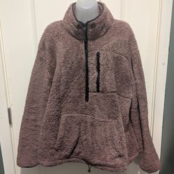 Victoria Secret Pink Sherpa 1/4" Zip Pullover - L