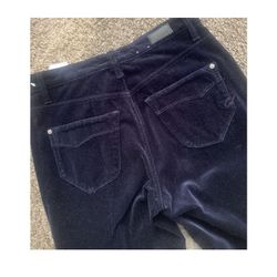 Size 10, Cambio Jeans Soft Velvet Black Plants