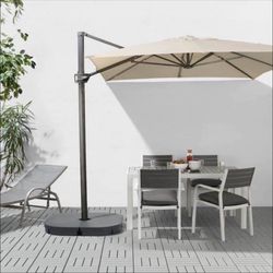 IKEA Large Outdoor Umbrella and Base