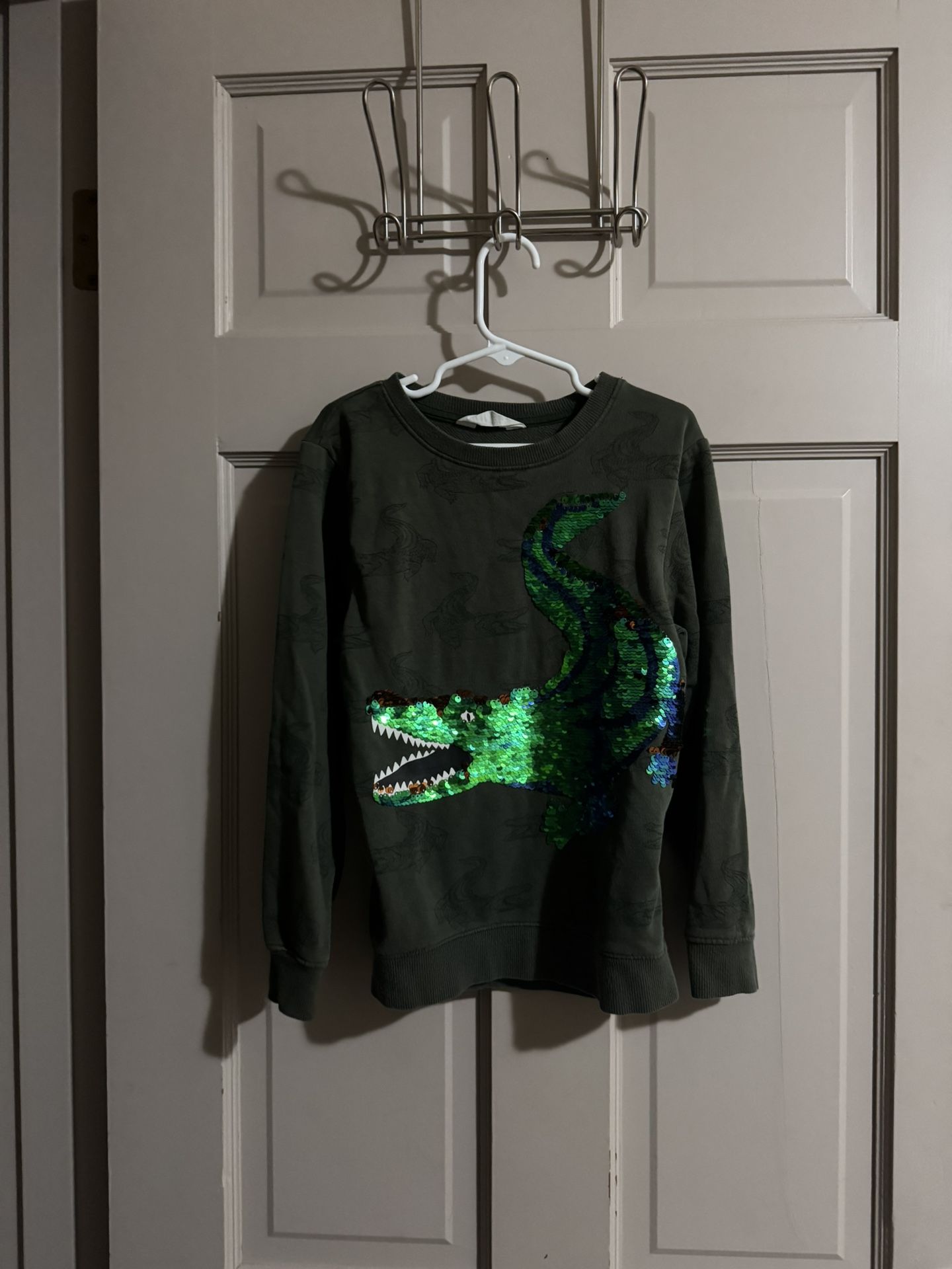 Boys H & M Sequins Crocodile Sweatshirt Size 3/4 Toddler