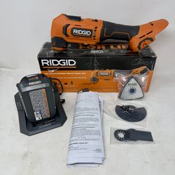 RIDGID 18V Cordless Oscillating Multi-Tool with 2.0 Ah Battery and Charger