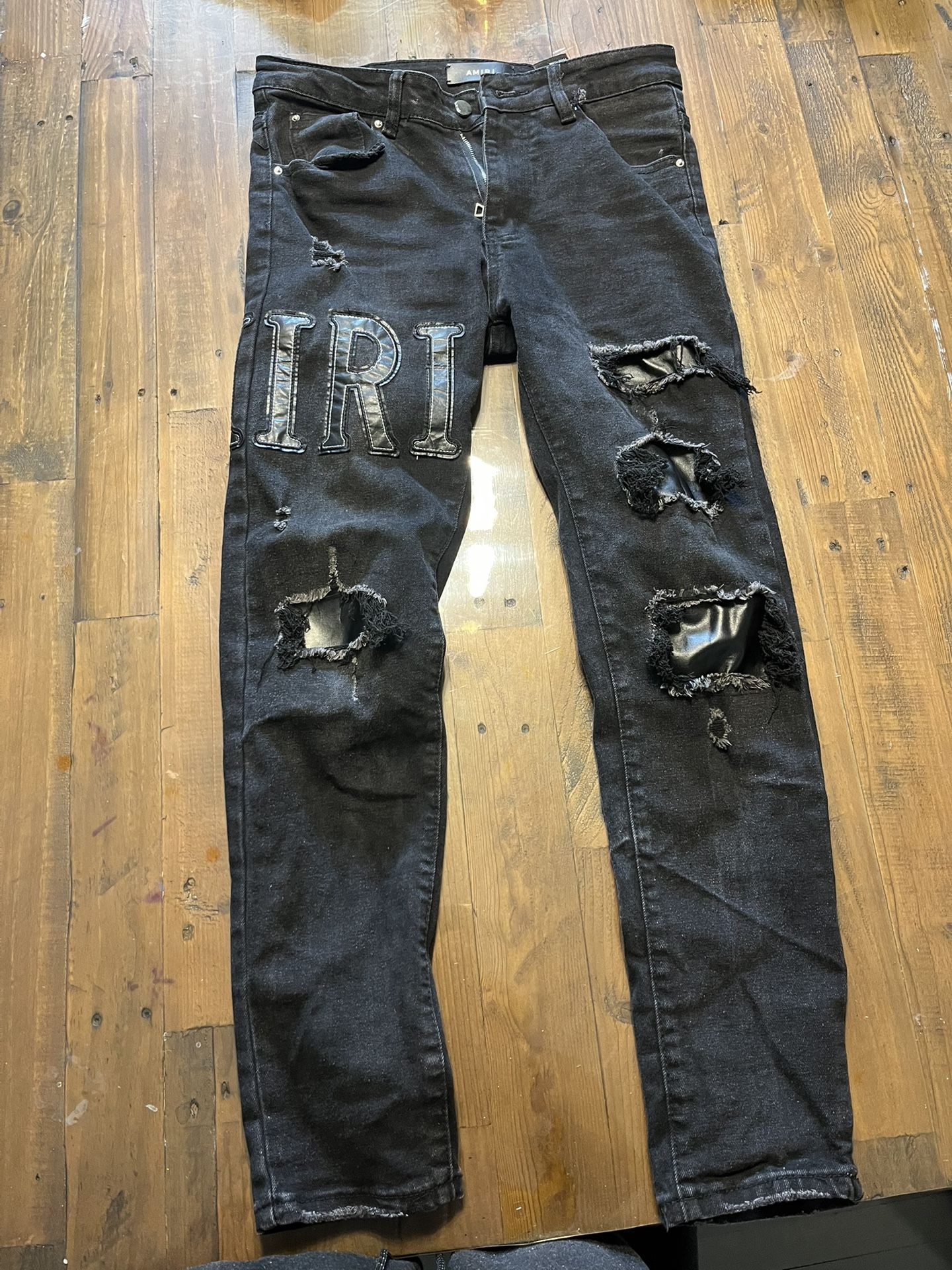 Amiri Black Print Jeans Size 30