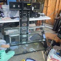 Glass Metal Tv Stand