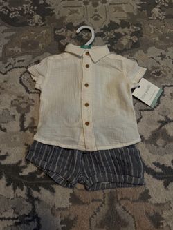 Little Planet Baby 2-Piece Shirt and Shorts Set 3M