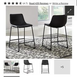 Centiar Counter Height Bar Stools (Set of 2) — Brand New 