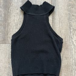 Black Turtle Neck Top