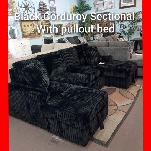 ✨ Black Sectional