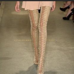 ZigiNY Thigh High Lace Boots