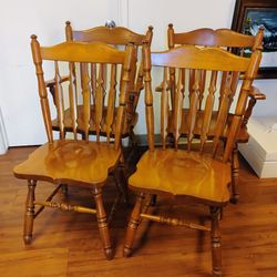 Solid Wood Dining Chairs, Set Of 4 