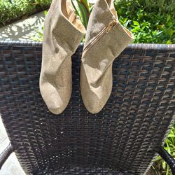 Glittery Gold Ankle Boot