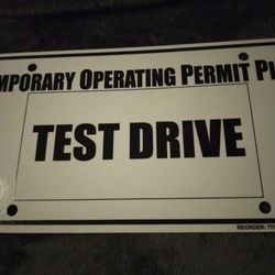 Test drive tag for sale deals