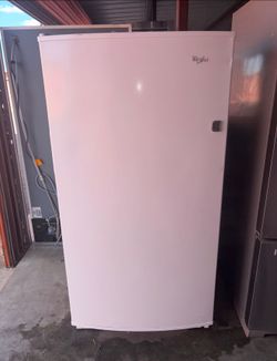 White Whirlpool Standing Freezer
