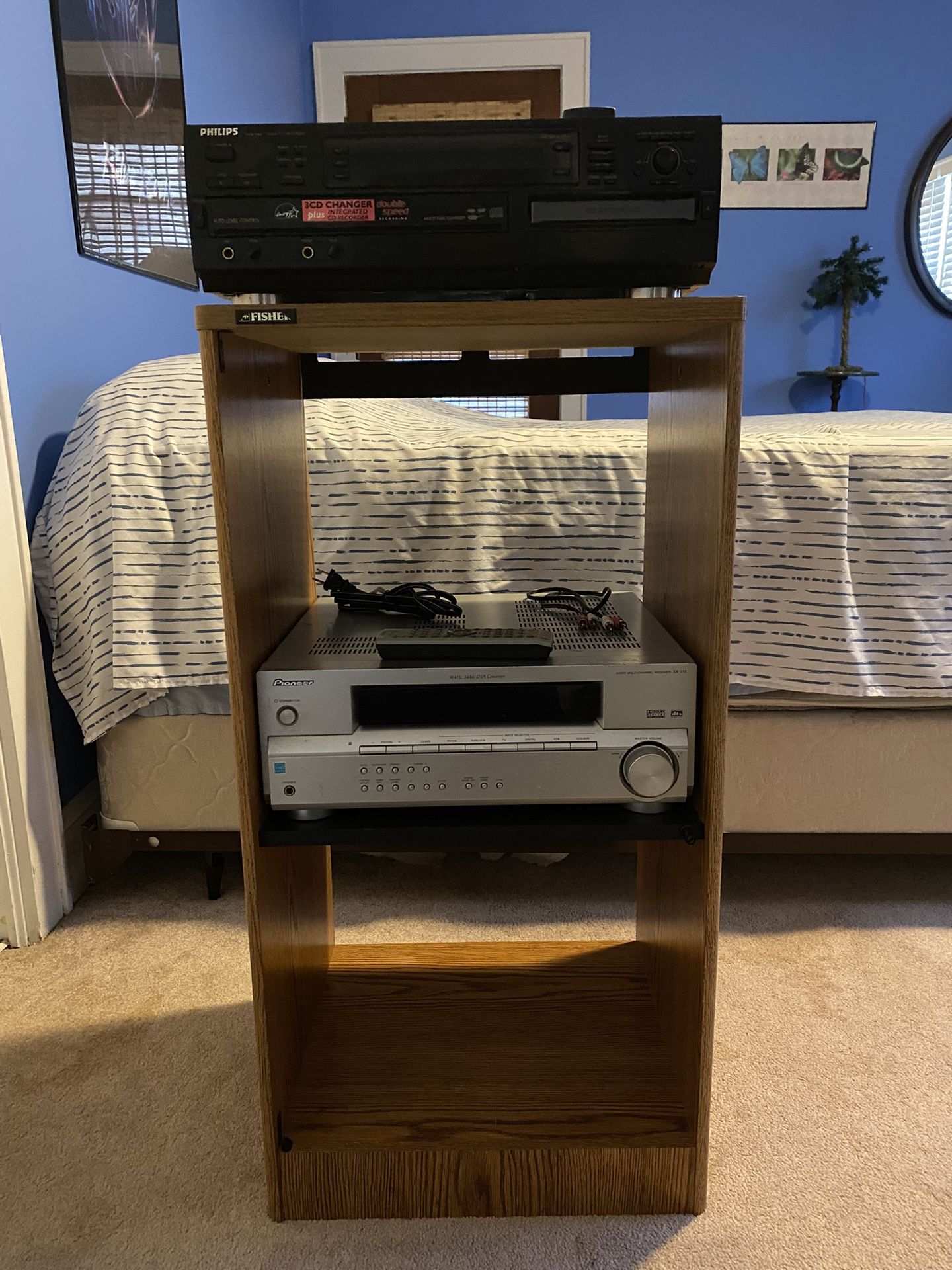 Stereo Cabinet And Panasonic Amp