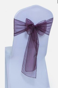 Eggplant color chair sashes