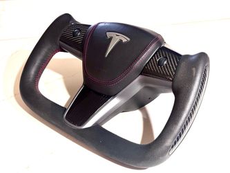 OEM custom Tesla Model 3/Y yoke Steering Wheel, carbon fiber, Alcantara, heating