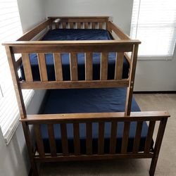 Twin Over Full Bunk Bed With Mattresses