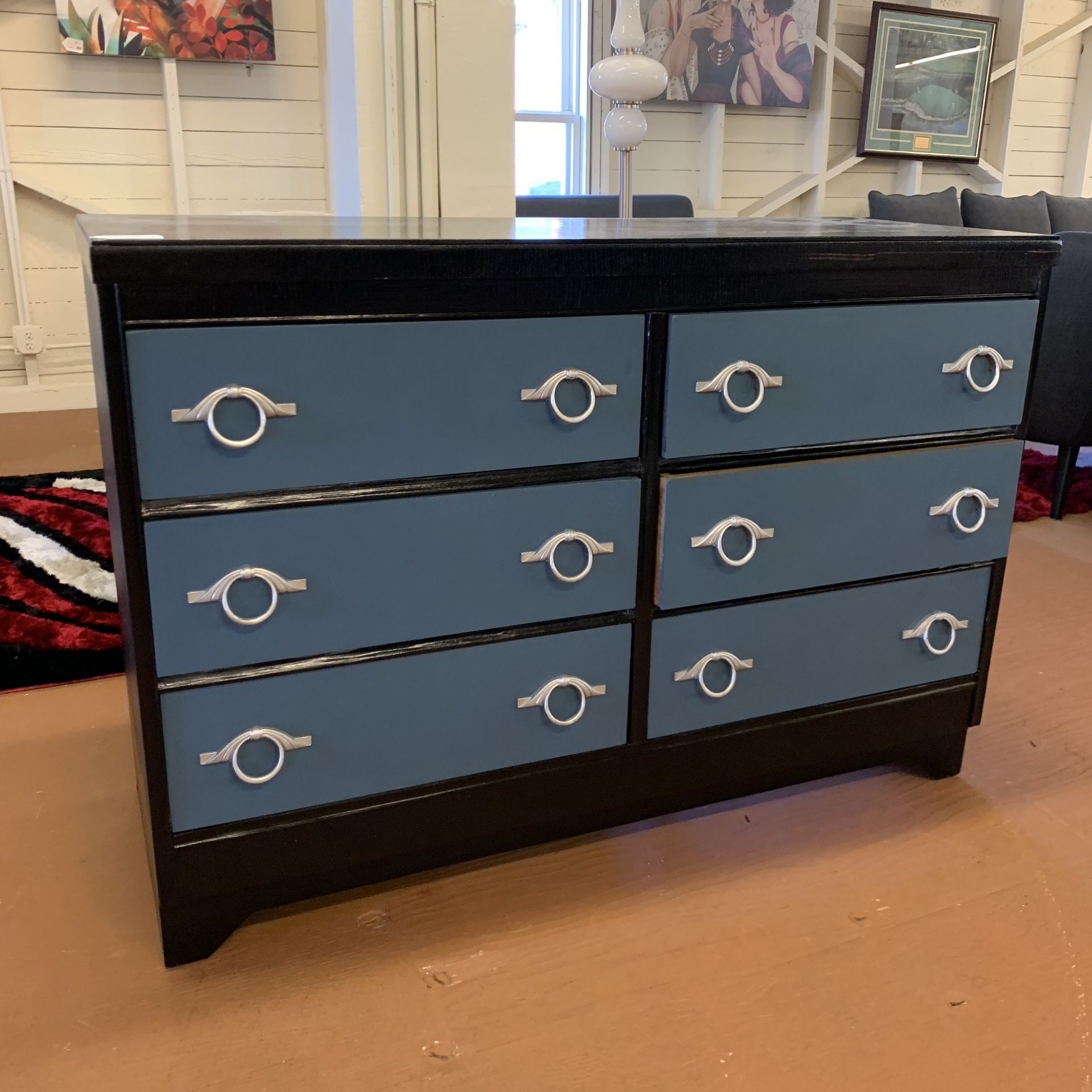 Painted Blue Lowboy