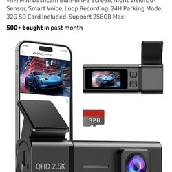 Brand New : Dash Cam 2.5K Front Dash Camera for Cars with App