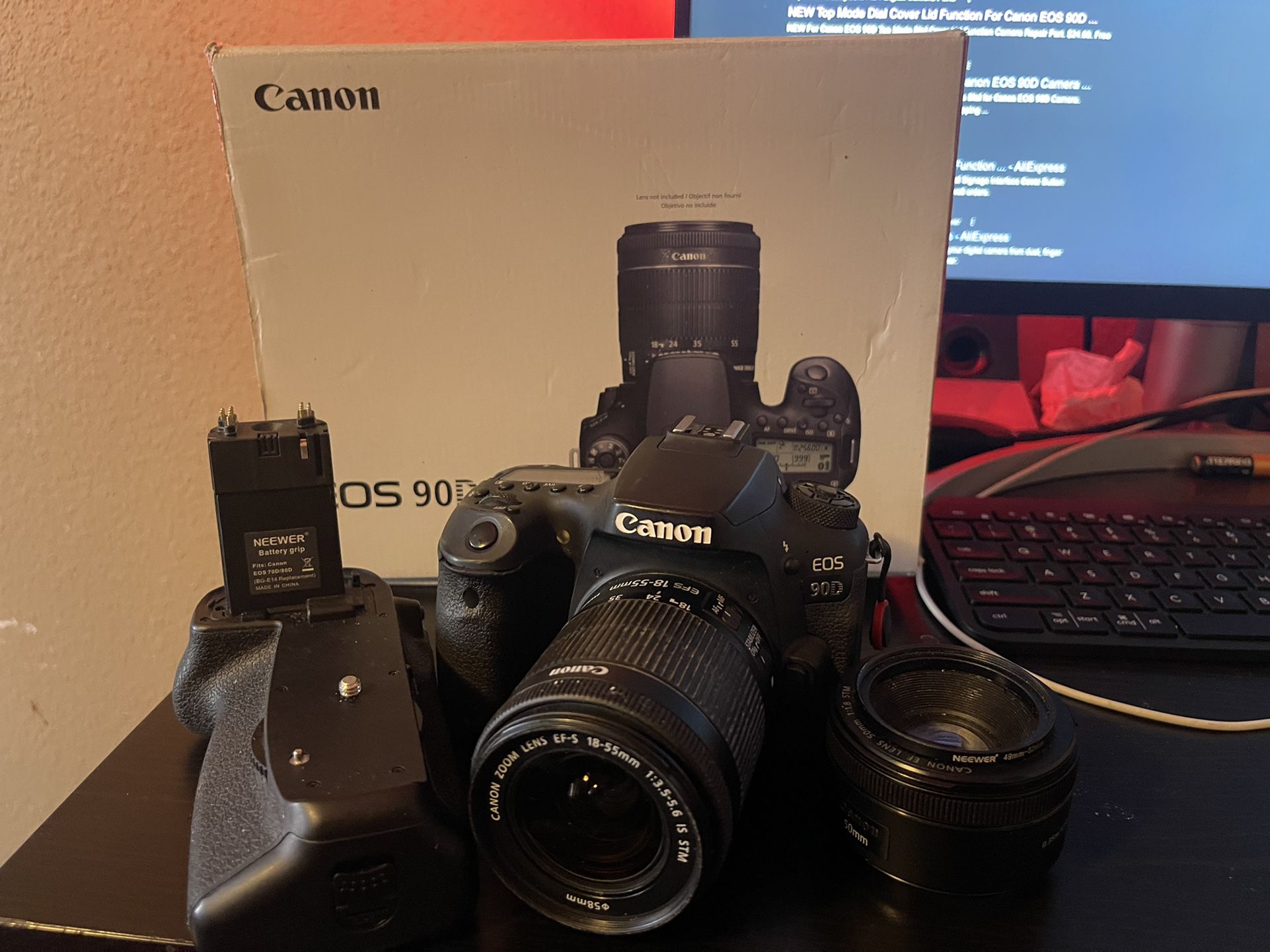 Canon 90D  With Lens Available For Sale Alone Or Bundle 