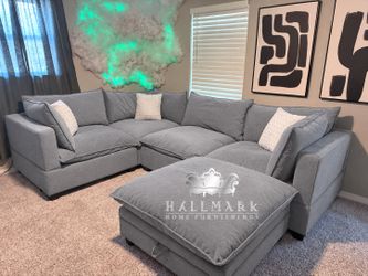 New 5-Piece Custom Cloud Sectional Couch