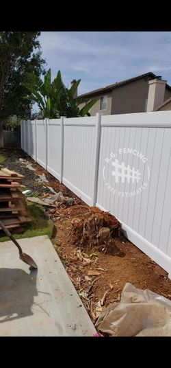 White Vinyl Fence