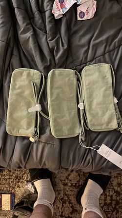 Brand-New BAGU Nylon Pochette – Celadon – 3 Available
