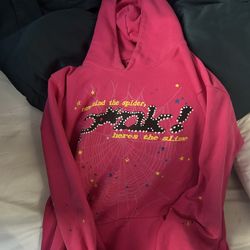 Sp5der P*NK Hoodie Pink Size XL