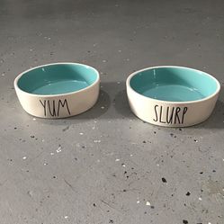 Set Of Rae Dunn Pet Bowls