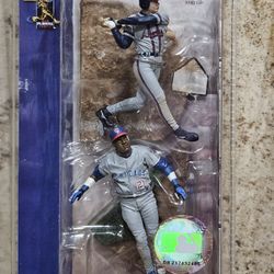 Mcfarlane MLB 2 Pack Figures Chipper Jones & Sammy Sosa , Alfonso Soriano & Randy Johnson 