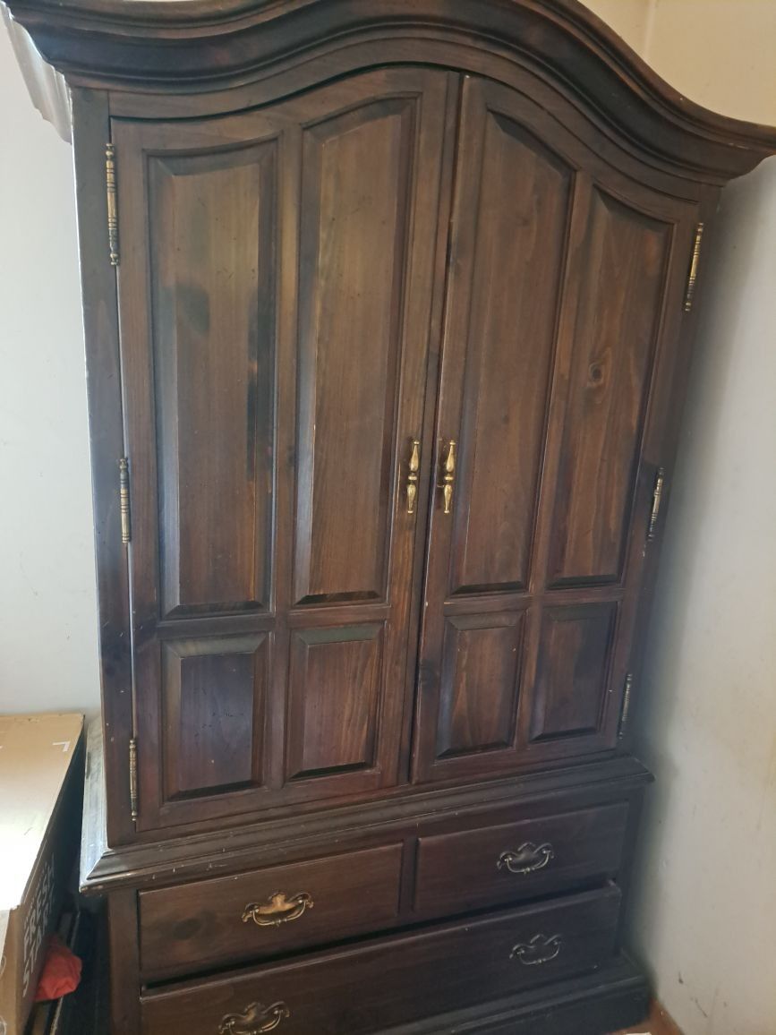 Solid Wood Antique Armoire