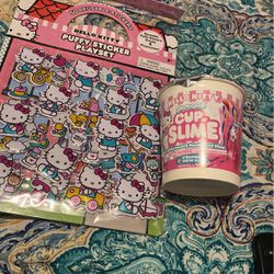 Hello Kitty, Sticker Place It And Cup Of Slime