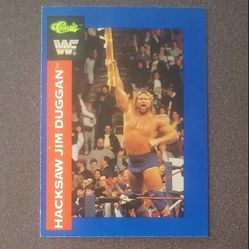 1991 Classic WWF Hacksaw Jim Duggan #38 Card Wrestle Wrestling Wrestler Collectible Vintage Sports Trading Professional Pro