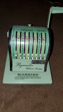 Paymaster check writer and signature