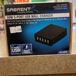 50 W 5- Port USB Wall Charger