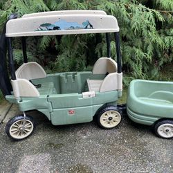 Safari Covered Wagon With Trailer