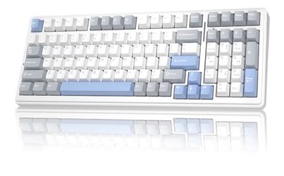 AULA F99 Wireless Mechanical Keyboard-Silent Version,Triple-Mode(BT5.0/2.4GHz/USB-C),Gasket Mounted,Hot Swappable Keyboard with Pre-lubed Linear Switc