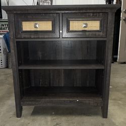 Rattan Storage Cabinets, Accent Boho Storage Cabinet with 2 Drawers